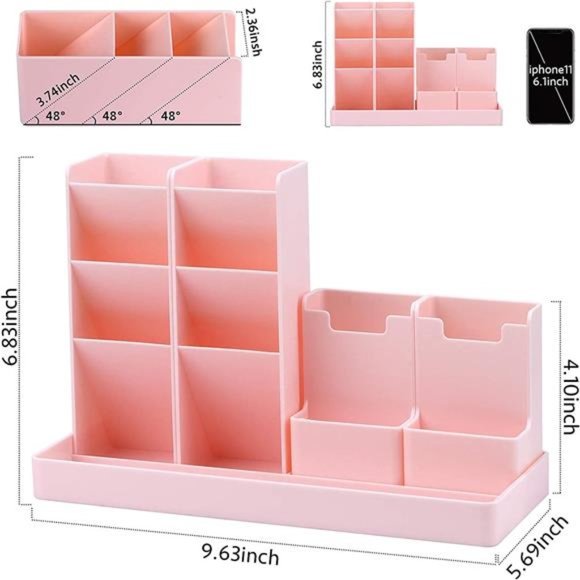 Cute Vertical Pen Organizer, Kawaii Desk Organizer Pen Holder Stationery - Picture 5 of 6